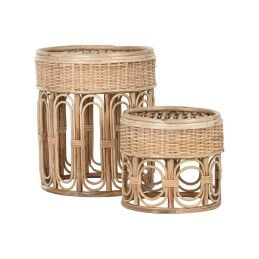 Home ESPRIT|Mesa de apoio Home ESPRIT Natural 42 x 42 x 47 cm