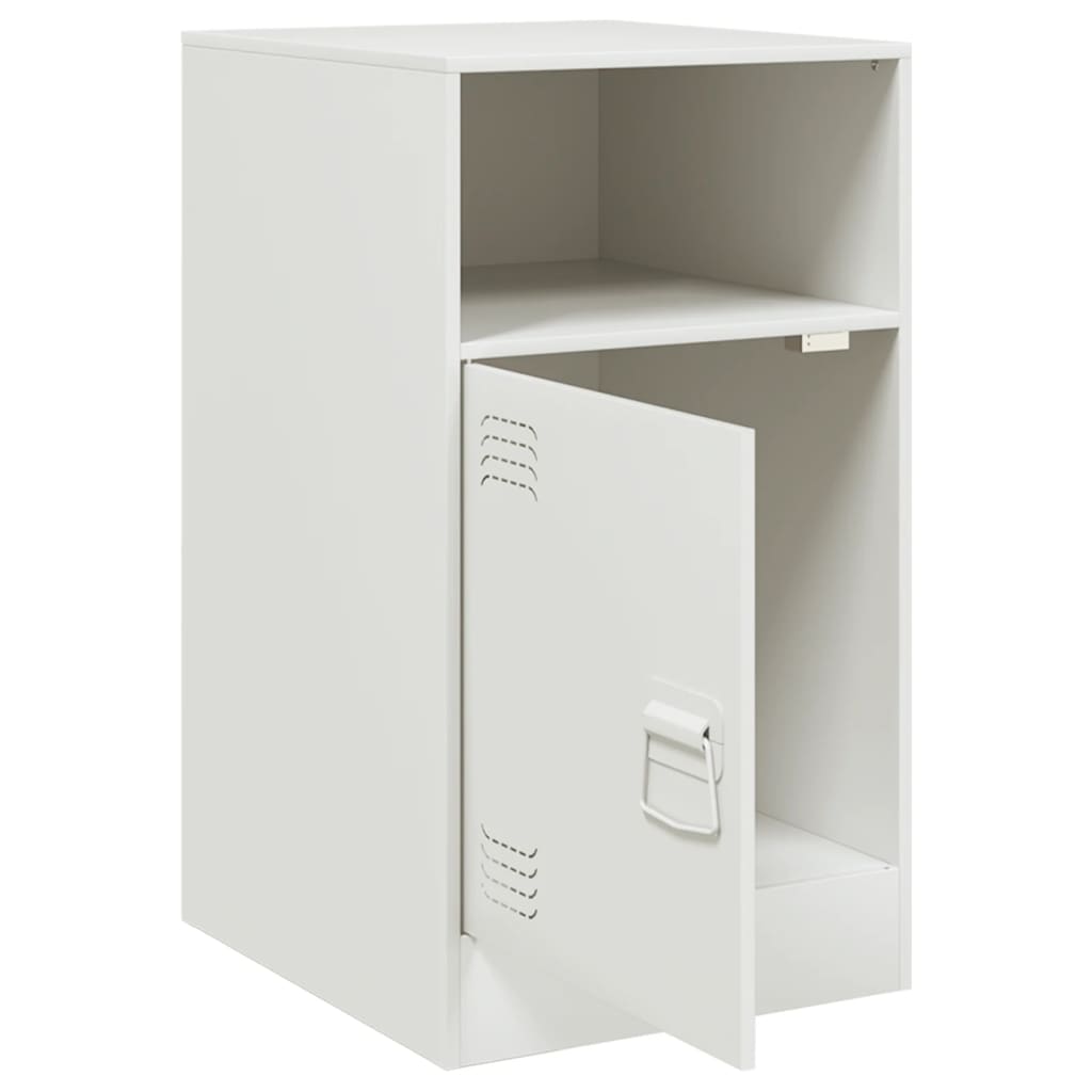 vidaXL Mesa de cabeceira 34,5x39x62 cm aço branco