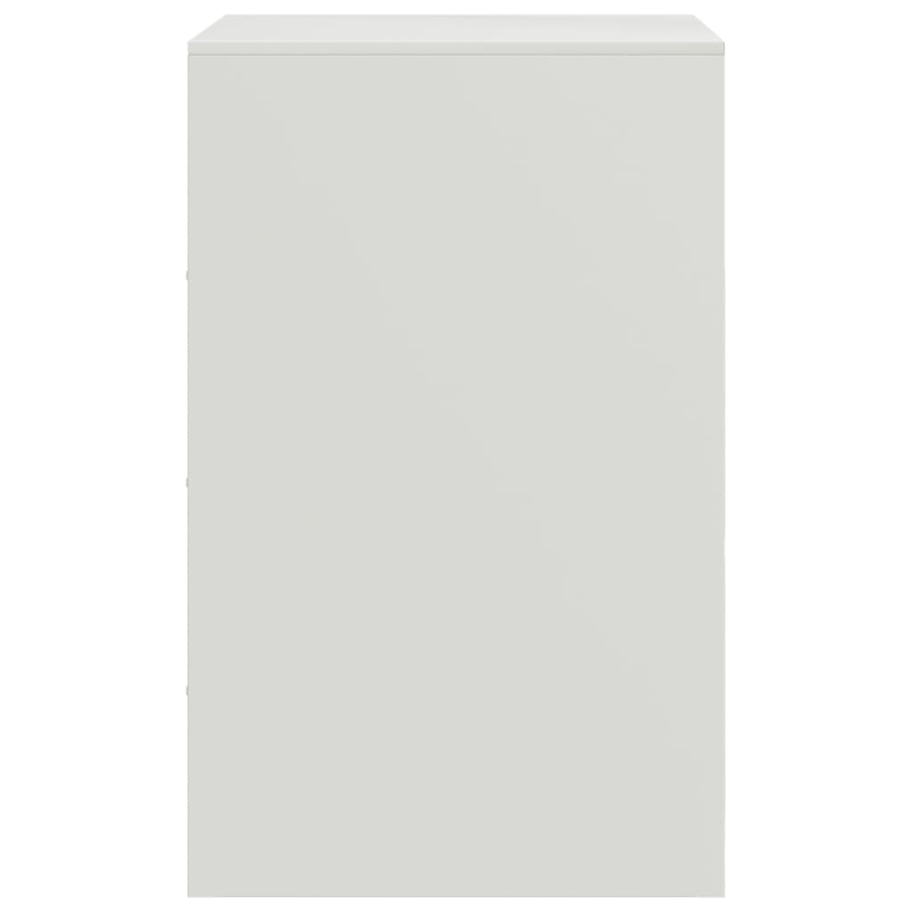 vidaXL Mesa de cabeceira 34,5x39x62 cm aço branco