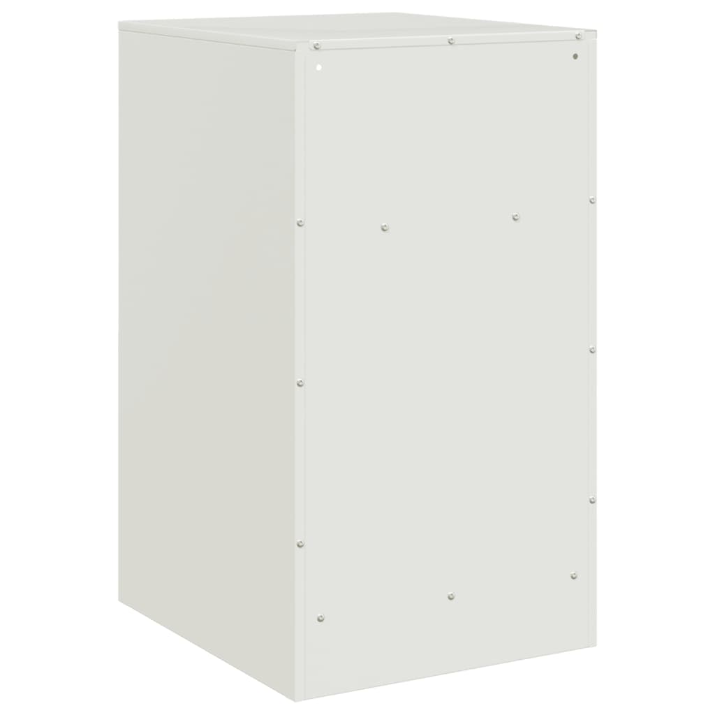 vidaXL Mesa de cabeceira 34,5x39x62 cm aço branco