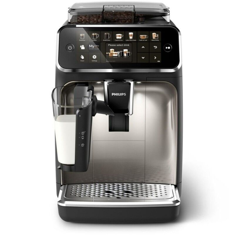 Philips|Cafeteira Superautomática Philips EP5447/90 Preto Cromo 1500 W 15 bar 275 g 1,8 L Philips|Cafeteira Superautomática Philips EP5447/90 Preto Cromo 1500 W 15 bar 275 g 1,8 L
