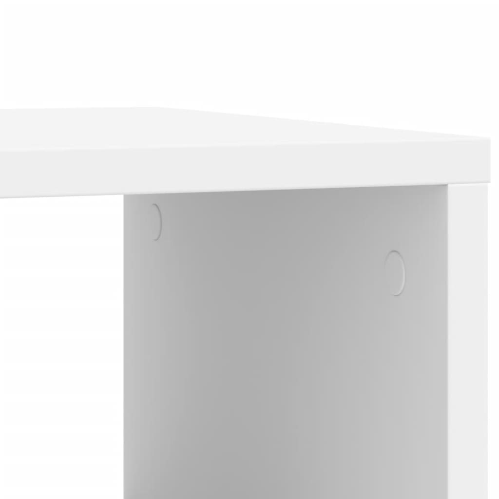 vidaXL Mesa de apoio c/ rodas 50x30x55 cm derivados de madeira branco