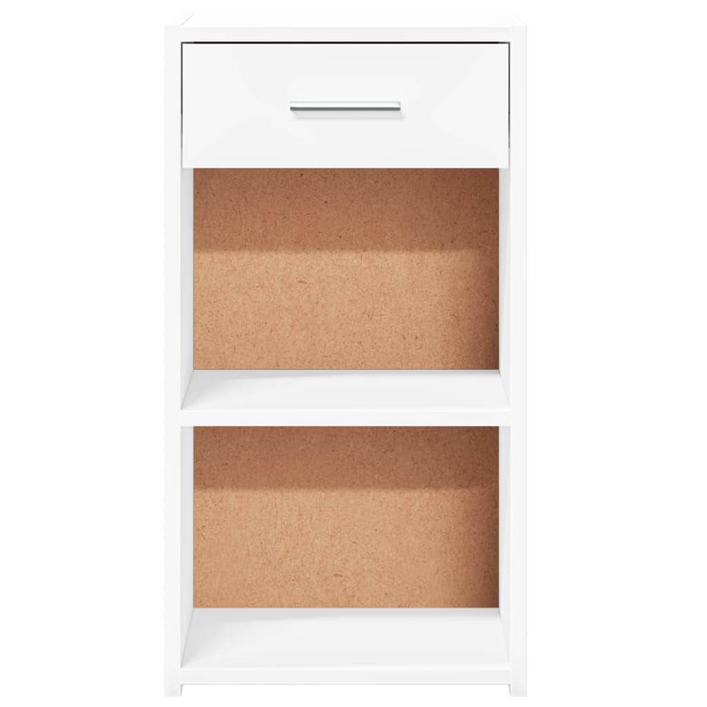 vidaXL Mesa de cabeceira 35x34x65 cm derivados de madeira branco