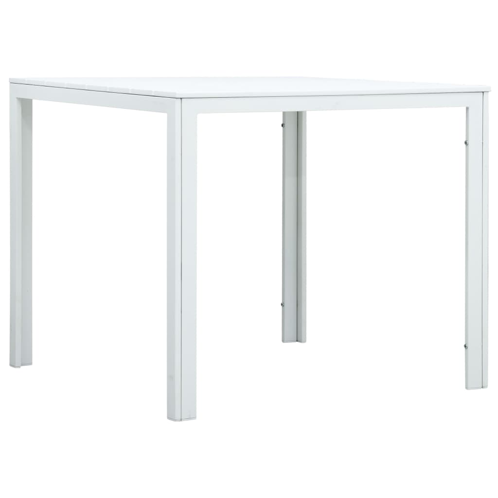 vidaXL Mesa de centro 78x78x74 cm PEAD aspeto madeira branco