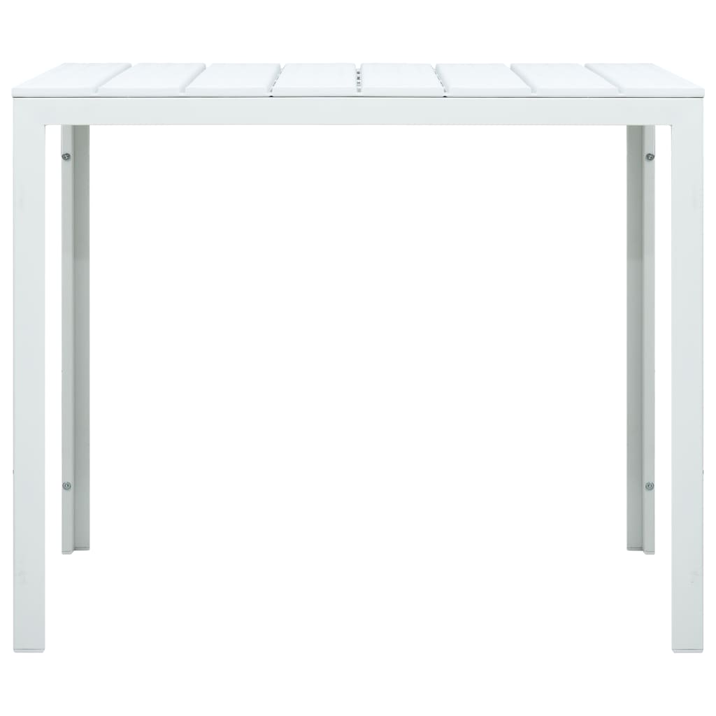 vidaXL Mesa de centro 78x78x74 cm PEAD aspeto madeira branco