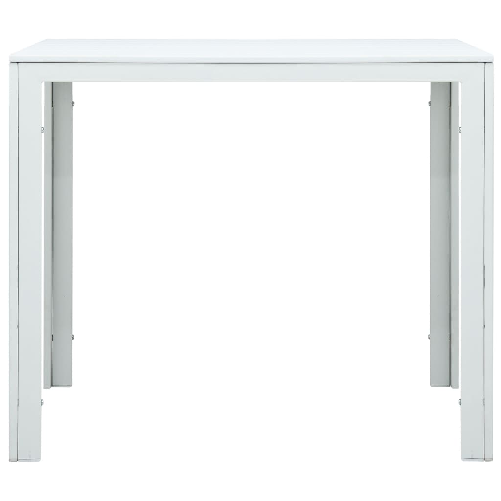 vidaXL Mesa de centro 78x78x74 cm PEAD aspeto madeira branco