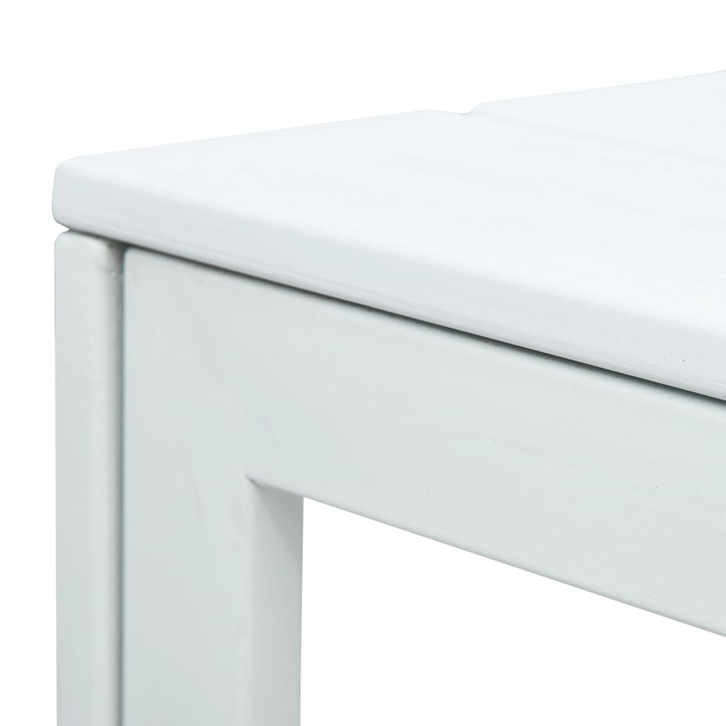 vidaXL Mesa de centro 78x78x74 cm PEAD aspeto madeira branco