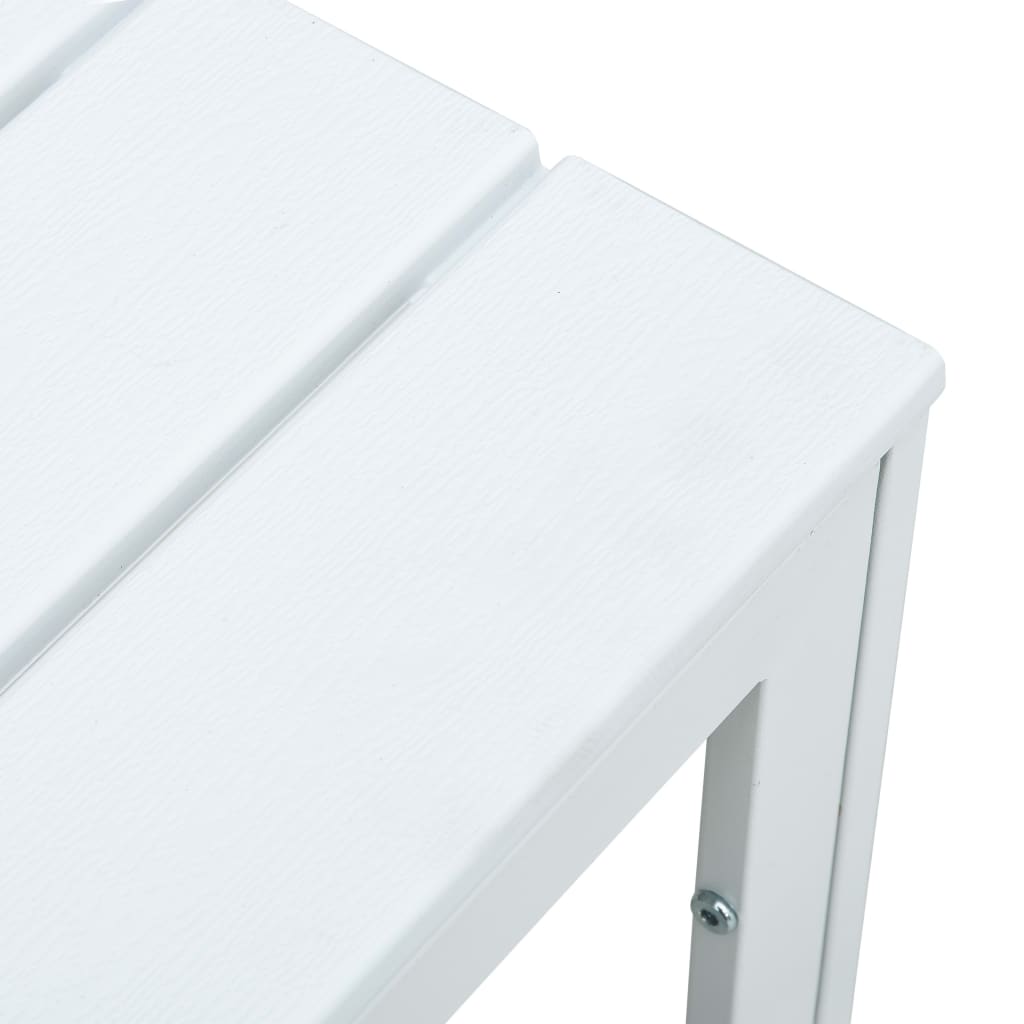 vidaXL Mesa de centro 78x78x74 cm PEAD aspeto madeira branco