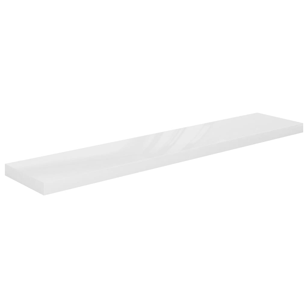 vidaXL Prateleiras de parede suspensas 4 pcs 120x23,5x3,8cm MDF branco