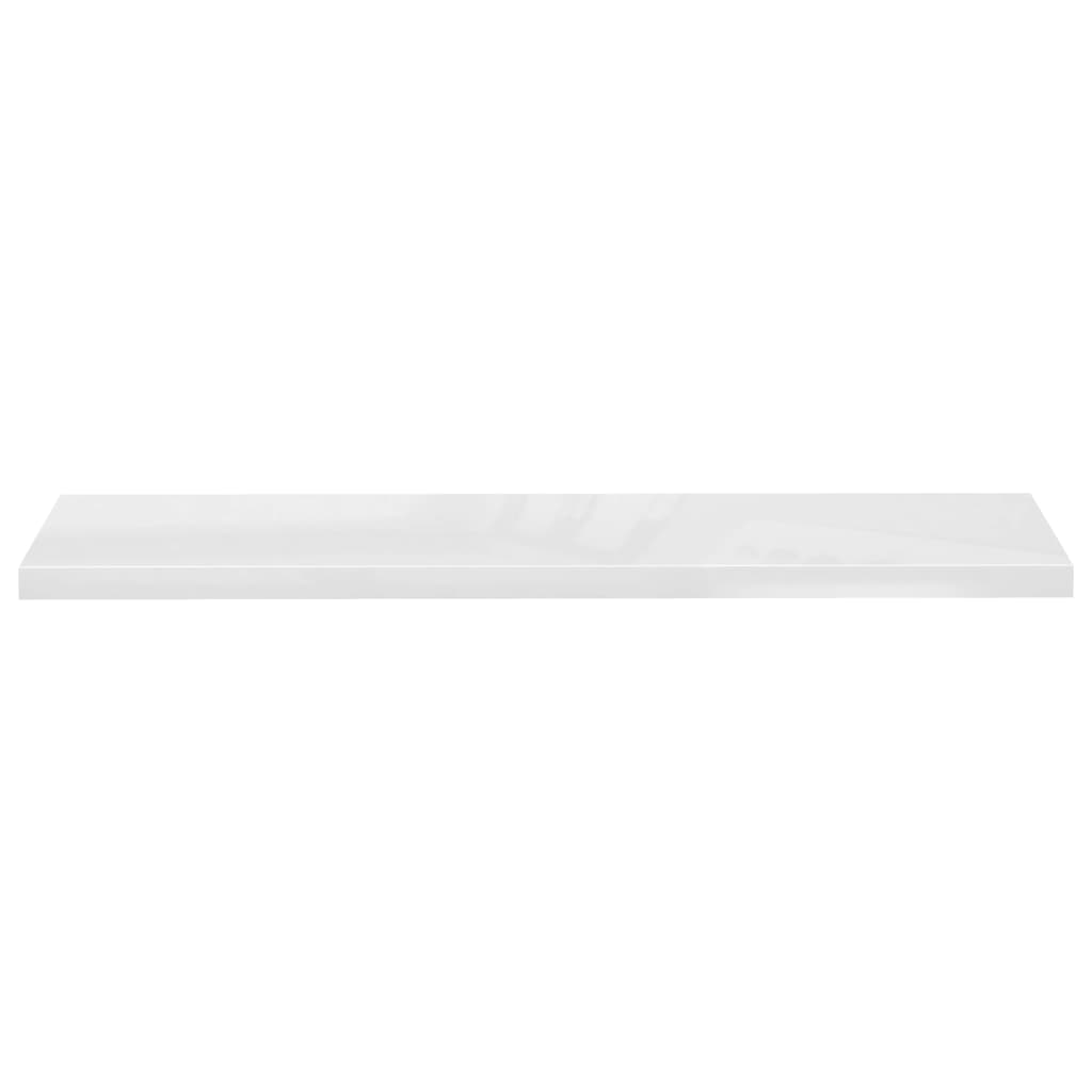 vidaXL Prateleiras de parede suspensas 4 pcs 120x23,5x3,8cm MDF branco