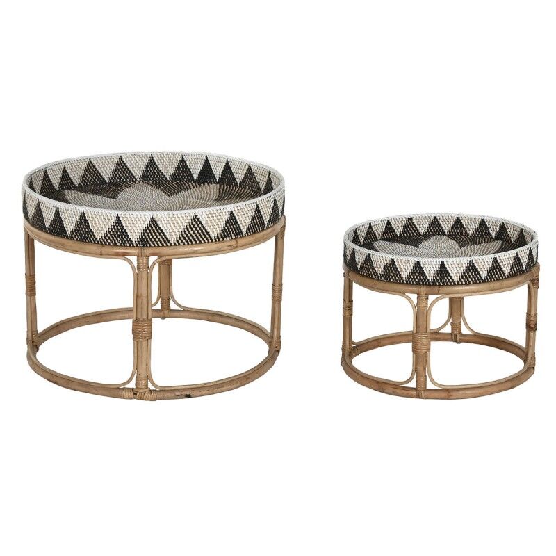 Home ESPRIT|Conjunto de 2 mesas Home ESPRIT Rotim 70 X 70 X 52 cm Home ESPRIT|Conjunto de 2 mesas Home ESPRIT Rotim 70 X 70 X 52 cm