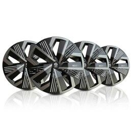 Goodyear|Tapacubos Goodyear Monaco Preto Prateado 16" (4 uds)
