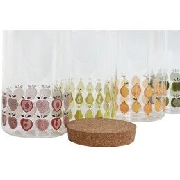 Home ESPRIT|Bote Home ESPRIT Amarelo Verde Natural Cortiça Silicone Vidro de Borosilicato Shabby Chic 1 L (4 Unidades)