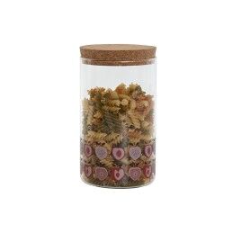Home ESPRIT|Bote Home ESPRIT Amarelo Verde Natural Cortiça Silicone Vidro de Borosilicato Shabby Chic 1 L (4 Unidades)