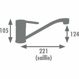Rousseau|Kitchen Tap Rousseau BORN NF Preto Acabamento opaco