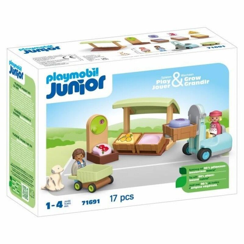 Playmobil|Playset Playmobil Junior 71691 - Organic fruit and vegetable stall 17 Peças Playmobil|Playset Playmobil Junior 71691 - Organic fruit and vegetable stall 17 Peças