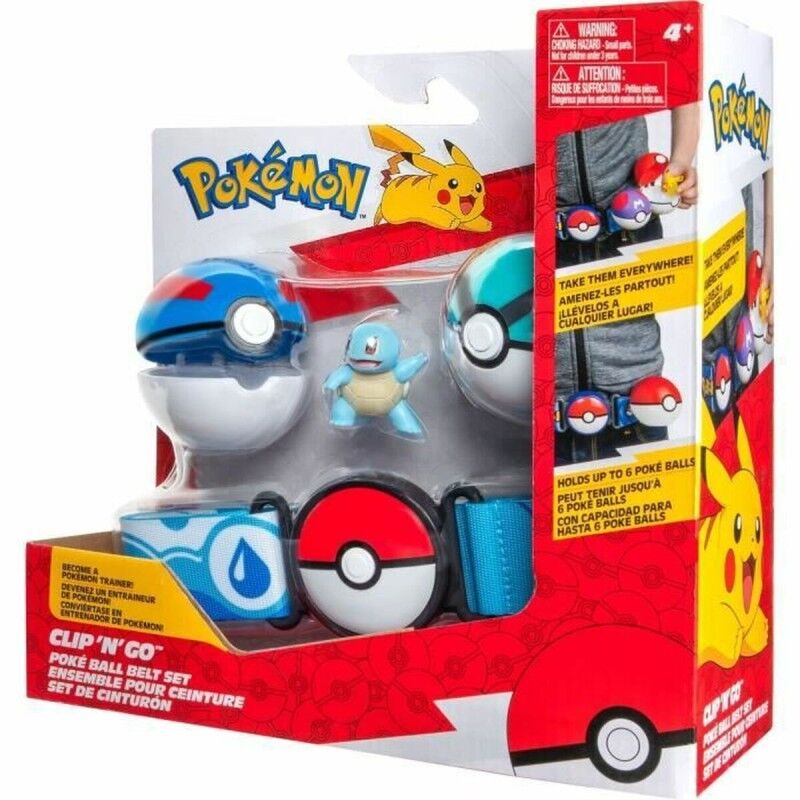 Pokémon|Conjunto de Figuras Pokémon Clip 'N' Go - Squirtle 5 cm 5 Peças Pokémon|Conjunto de Figuras Pokémon Clip 'N' Go - Squirtle 5 cm 5 Peças