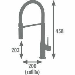 Rousseau|Kitchen Tap Rousseau ILO Preto Cinzento Prateado
