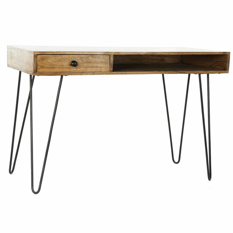 DKD Home Decor|Secretária DKD Home Decor 115 x 55 x 76 cm Natural Preto Metal DKD Home Decor|Secretária DKD Home Decor 115 x 55 x 76 cm Natural Preto Metal