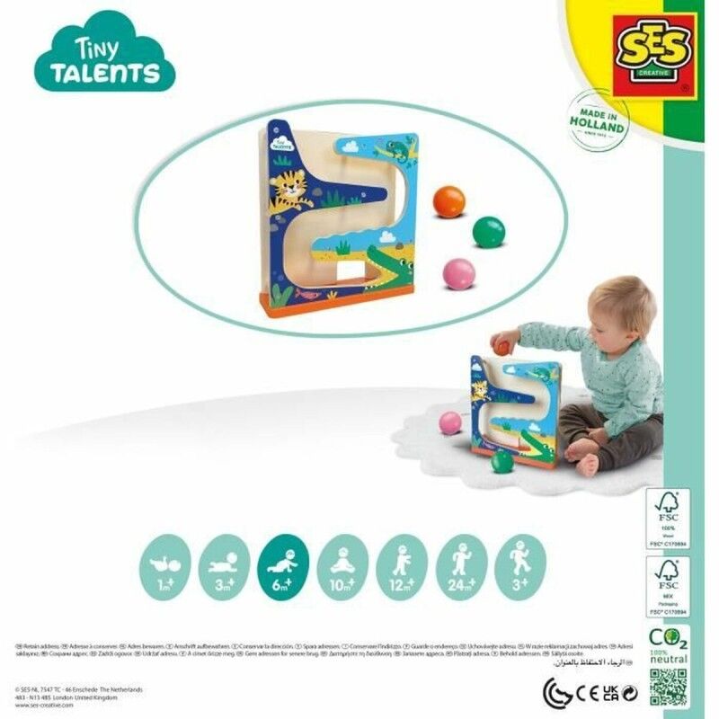 SES Creative|Jogo Educativo SES Creative Wooden ball circuit SES Creative|Jogo Educativo SES Creative Wooden ball circuit