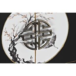 DKD Home Decor|Mesa de apoio DKD Home Decor 95 x 26 x 79 cm Abeto Preto Dourado Metal Branco Madeira MDF