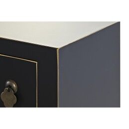 DKD Home Decor|Mesa de apoio DKD Home Decor 95 x 26 x 79 cm Abeto Preto Dourado Metal Branco Madeira MDF