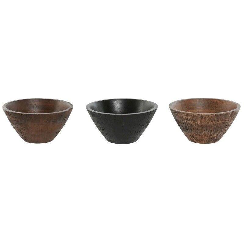 Home ESPRIT|Taça para Aperitivos Home ESPRIT Castanho Preto Marrom claro Madeira de mangueira Colonial 15 x 15 x 8 cm (3 Unidades) Home ESPRIT|Taça para Aperitivos Home ESPRIT Castanho Preto Marrom claro Madeira de mangueira Colonial 15 x 15 x 8 cm (3 Unidades)