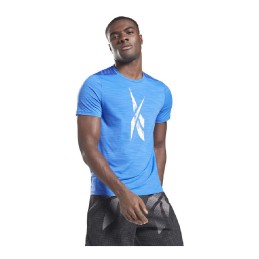 Camisola de Manga Curta Homem Reebok Workout Ready Activchill Azul