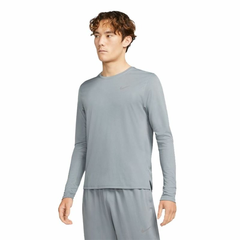 Camisola de Manga Comprida Homem Nike Dri-FIT Miler Cinzento