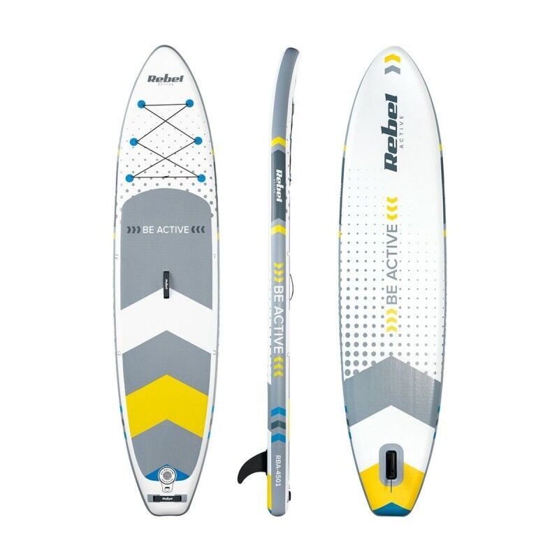 Rebel|Prancha de Paddle Surf Insuflável com Acessórios Rebel RBA-4500-WH Branco Rebel|Prancha de Paddle Surf Insuflável com Acessórios Rebel RBA-4500-WH Branco