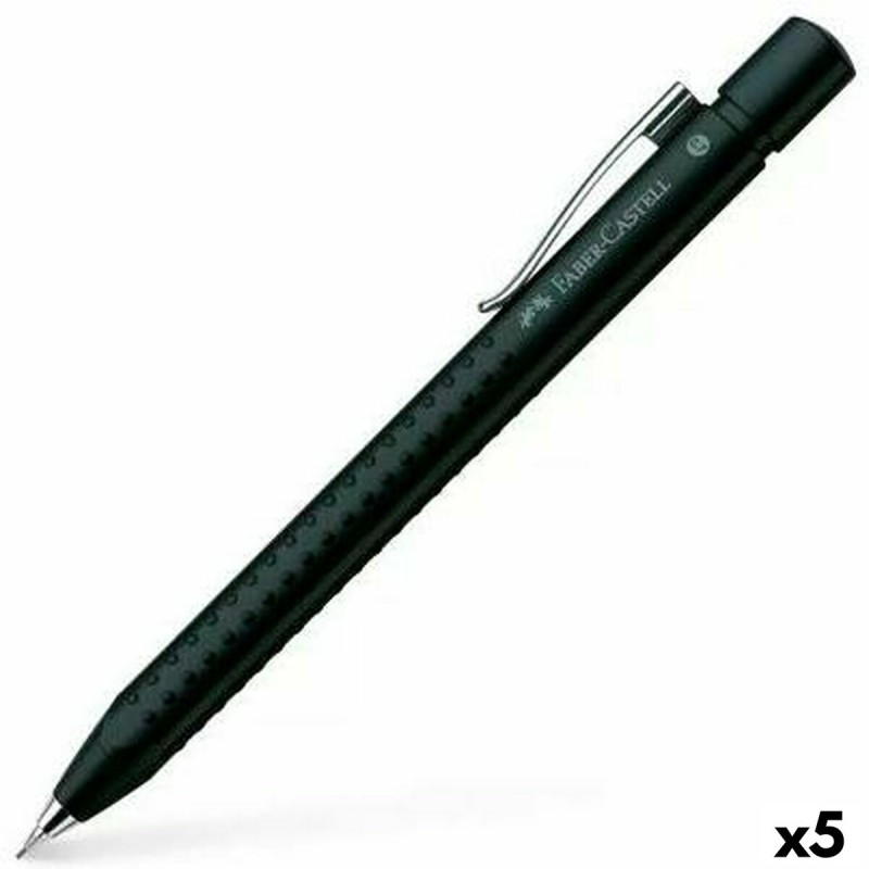 Porta-minas Faber-Castell Grip 2011 Preto 0,7 mm (5 Unidades)