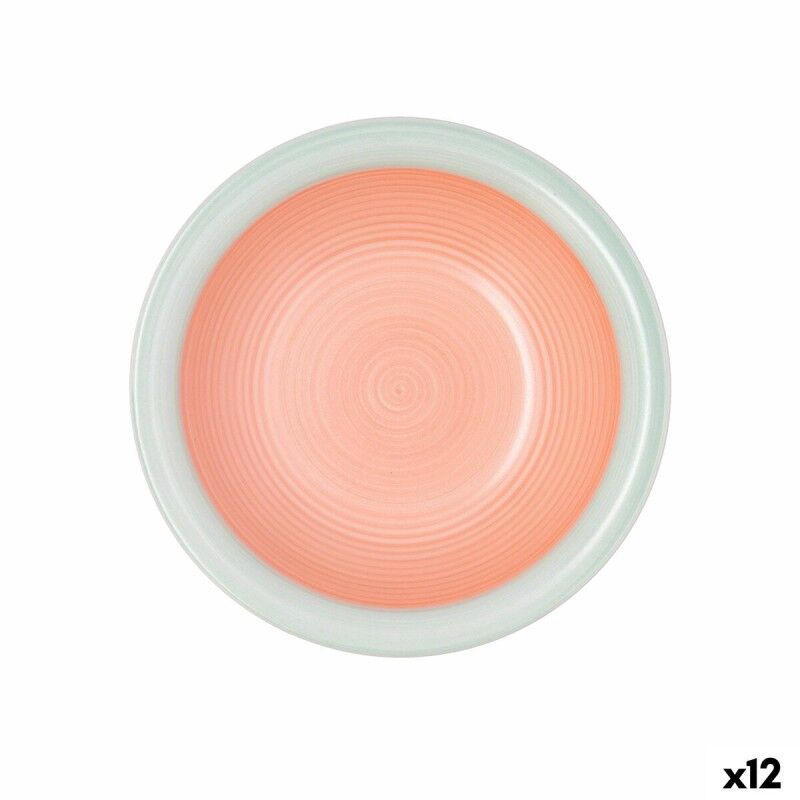 Quid|Prato Fundo Quid Kaleido Verde Coral Cerâmica Ø 21,5 cm (12 Unidades) Quid|Prato Fundo Quid Kaleido Verde Coral Cerâmica Ø 21,5 cm (12 Unidades)