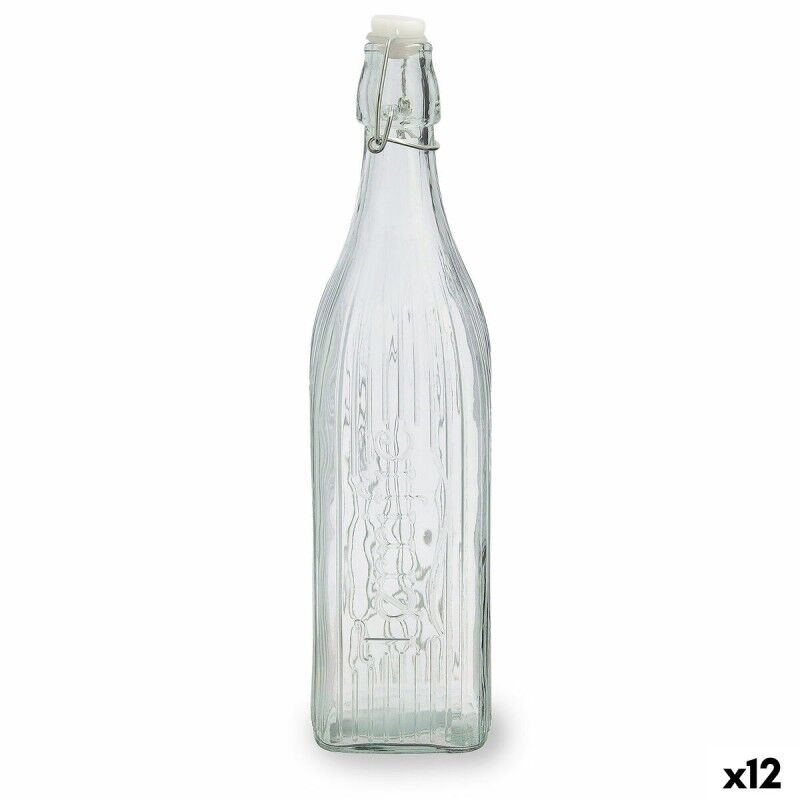 Quid|Garrafa Quid Viba Transparente Vidro 1 L (12 Unidades) Quid|Garrafa Quid Viba Transparente Vidro 1 L (12 Unidades)