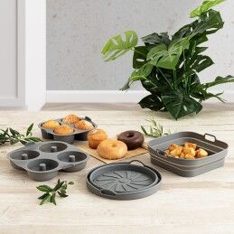 Quid|Cesto de Silicone Dobrável para Fritadeiras de Ar Quid Naturalia 20 x 20 x 7 cm (12 Unidades)