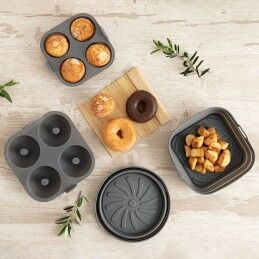 Quid|Cesto de Silicone Dobrável para Fritadeiras de Ar Quid Naturalia 20 x 20 x 7 cm (12 Unidades)