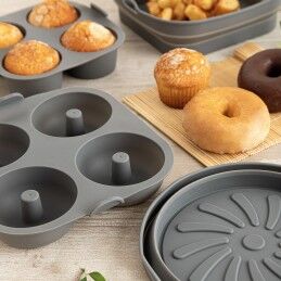 Quid|Cesto de Silicone Dobrável para Fritadeiras de Ar Quid Naturalia 20 x 20 x 7 cm (12 Unidades)