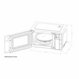 Continental Edison|Microondas Continental Edison CEMO23B Preto noir 1280 W 23 L