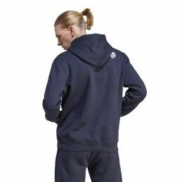 Adidas|Polar com Capuz Homem Adidas Bl Fl Hd Q3 Fl Azul Azul Marinho