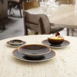 Ariane|Prato de Jantar Ariane Decor Castanho Cerâmica Ø 15 cm (24 Unidades)