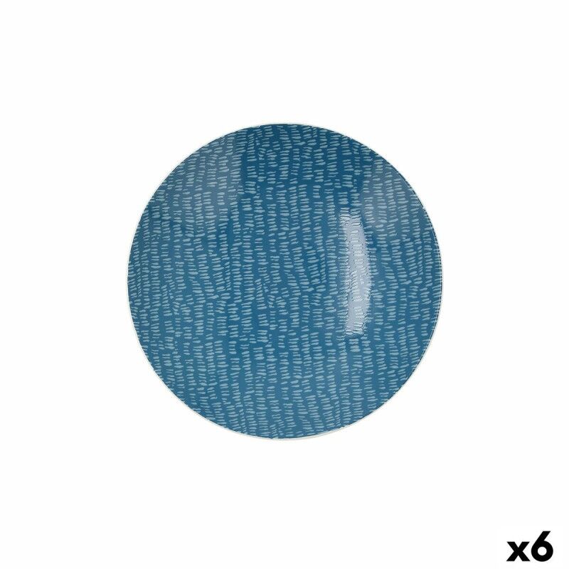 Ariane|Prato Fundo Ariane Coupe Ripple Cerâmica Azul (20 cm) (6 Unidades) Ariane|Prato Fundo Ariane Coupe Ripple Cerâmica Azul (20 cm) (6 Unidades)
