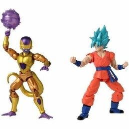 Dragon Ball|Figuras de Ação Dragon Ball Super Dragon Stars: Golden Frieza vs Super Saiyan Blue Goku 17 cm