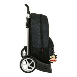 Paul Frank|Mochila Escolar com Rodas Paul Frank Team player Preto 30 x 46 x 14 cm