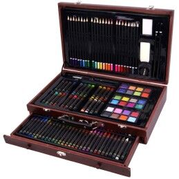 MGM|Conjunto de pintura MGM Artist's Hand Mala Madeira 140 Peças