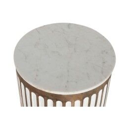 Home ESPRIT|Mesa de apoio Home ESPRIT Branco Natural 41 x 41 x 52 cm