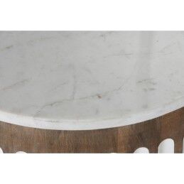 Home ESPRIT|Mesa de apoio Home ESPRIT Branco Natural 41 x 41 x 52 cm