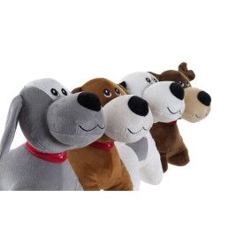 Home ESPRIT|Peluche Home ESPRIT Branco Castanho Cinzento Poliéster Cão 22 x 21 x 26 cm (4 Unidades)