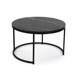 Versa|Conjunto de 2 mesas Versa Aurea 48 x 48 x 42 cm 80 x 80 x 48 cm