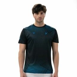 Drop Shot|Camisola de Manga Curta Homem Drop Shot Abian Campa Preto Padel