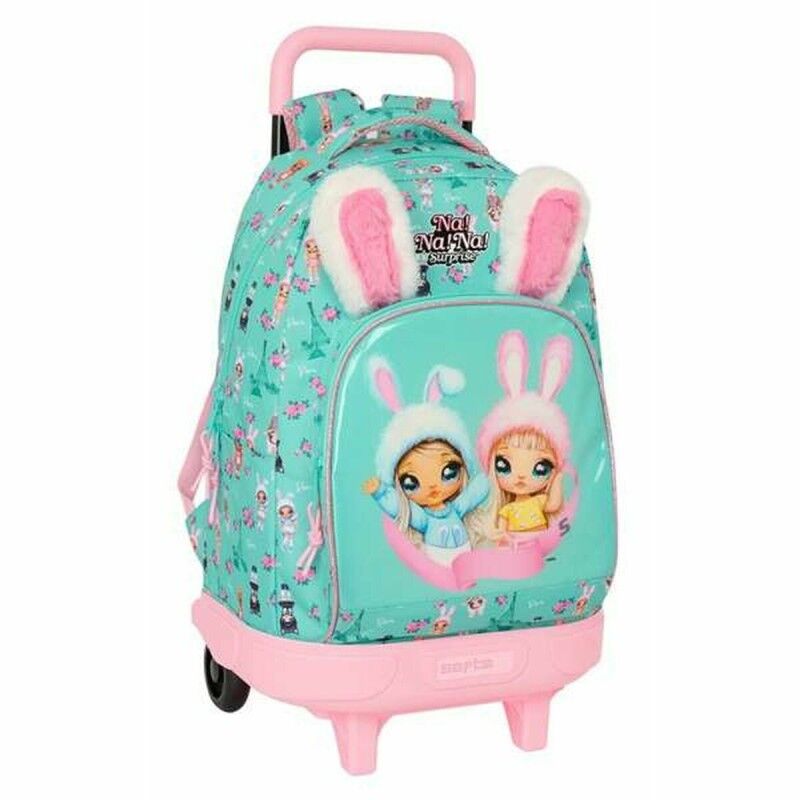 Na!Na!Na! Surprise|Mochila Escolar Na!Na!Na! Surprise Bunny Cor de Rosa Turquesa 33 x 45 x 22 cm Na!Na!Na! Surprise|Mochila Escolar Na!Na!Na! Surprise Bunny Cor de Rosa Turquesa 33 x 45 x 22 cm