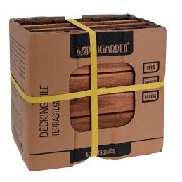 Progarden|Ladrilho Encaixável Progarden Castanho Acácia 9 Peças (30 x 30 cm)